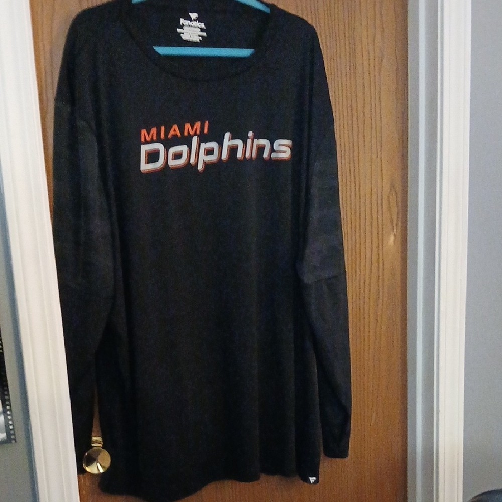 Miami Dolphins Long Sleeve Shirt - Black